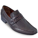 Los Altos Lizard Penny Loafers Brown