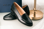 Zelli Italian Calf Penny Black Wide