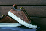 Zelli Vento Woven Sneakers Cognac / Green (65-205-CGN)