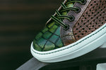 Zelli Vento Woven Sneakers Cognac / Green (65-205-CGN)