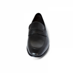 A. Testoni Apron Toe Penny Loafers Black