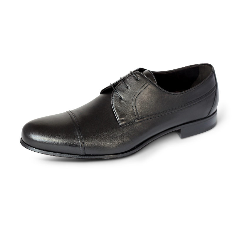 A. Testoni Cap Toe Shoes Black