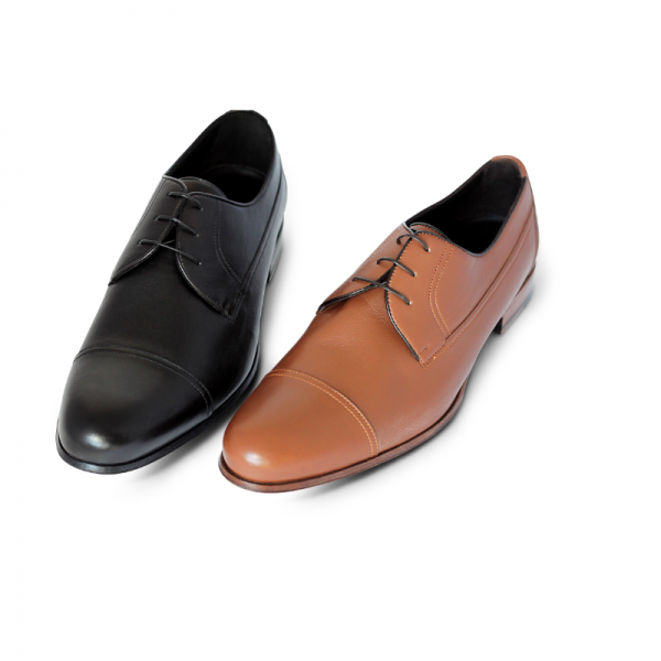 A. Testoni Cap Toe Shoes Black