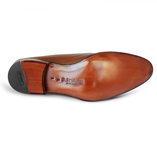 A. Testoni Cap Toe Shoes Caramel