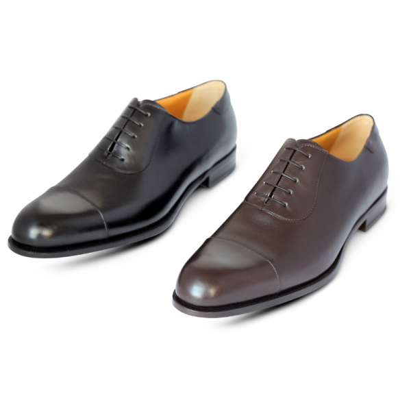 A. Testoni Cap Toe Oxfords Black