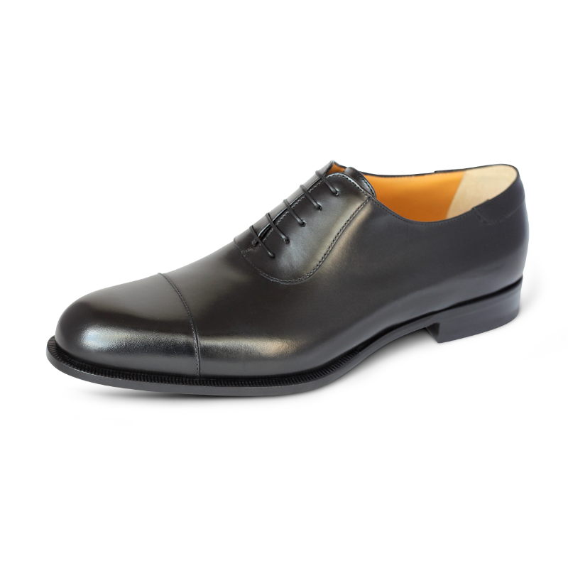 A. Testoni Cap Toe Oxfords Black