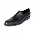 A. Testoni Plain Toe Loafers Black