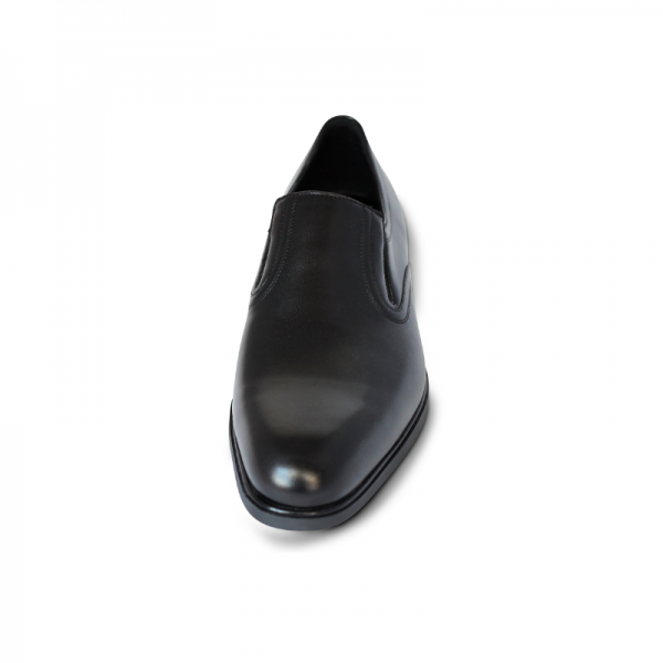 A. Testoni Plain Toe Loafers Black