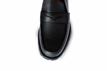 A. Testoni Pebble Grain Loafers Black