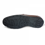 A. Testoni Pebble Grain Loafers Brown