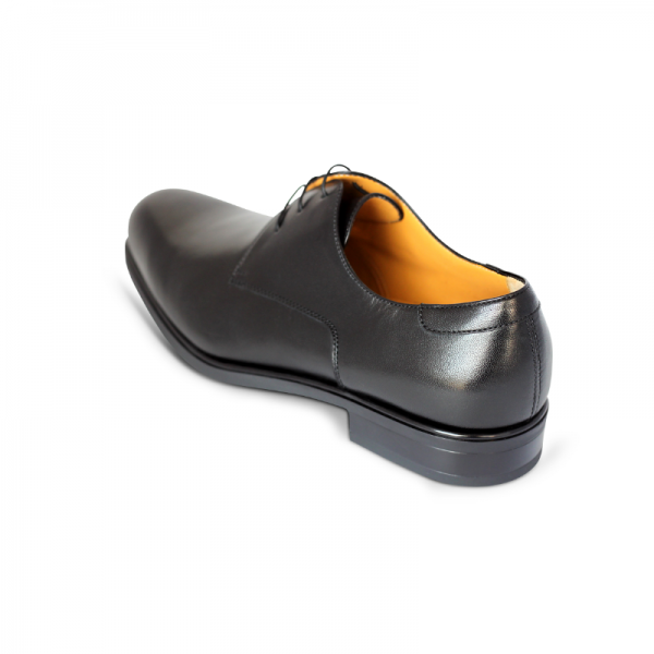 A. Testoni Plain Toe Derby Shoes Black