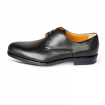 A. Testoni Plain Toe Derby Shoes Black