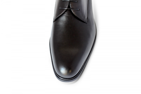A. Testoni Plain Toe Derby Shoes Black