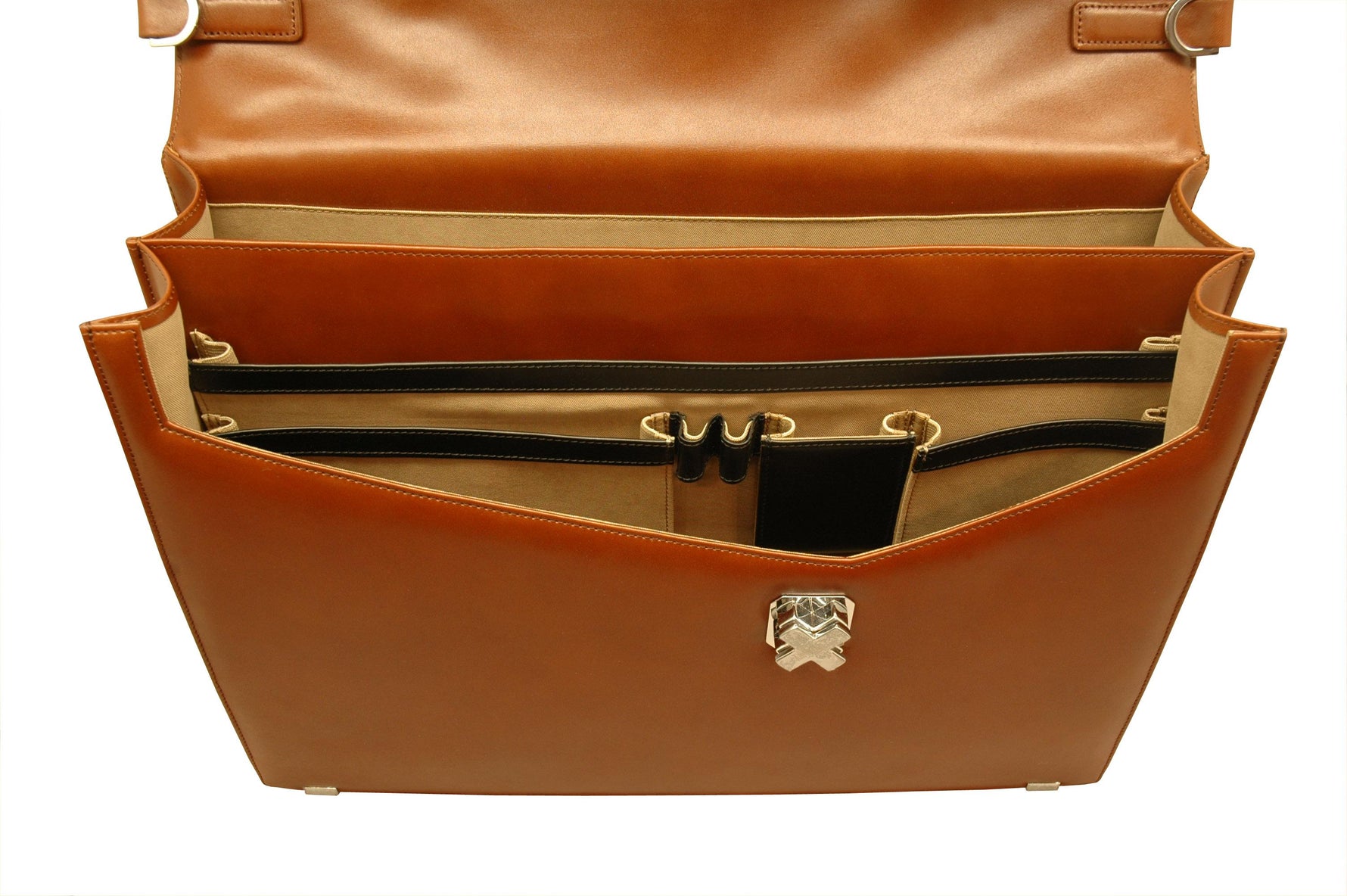 Aaron Irvin Double Gusset Flap Briefcase