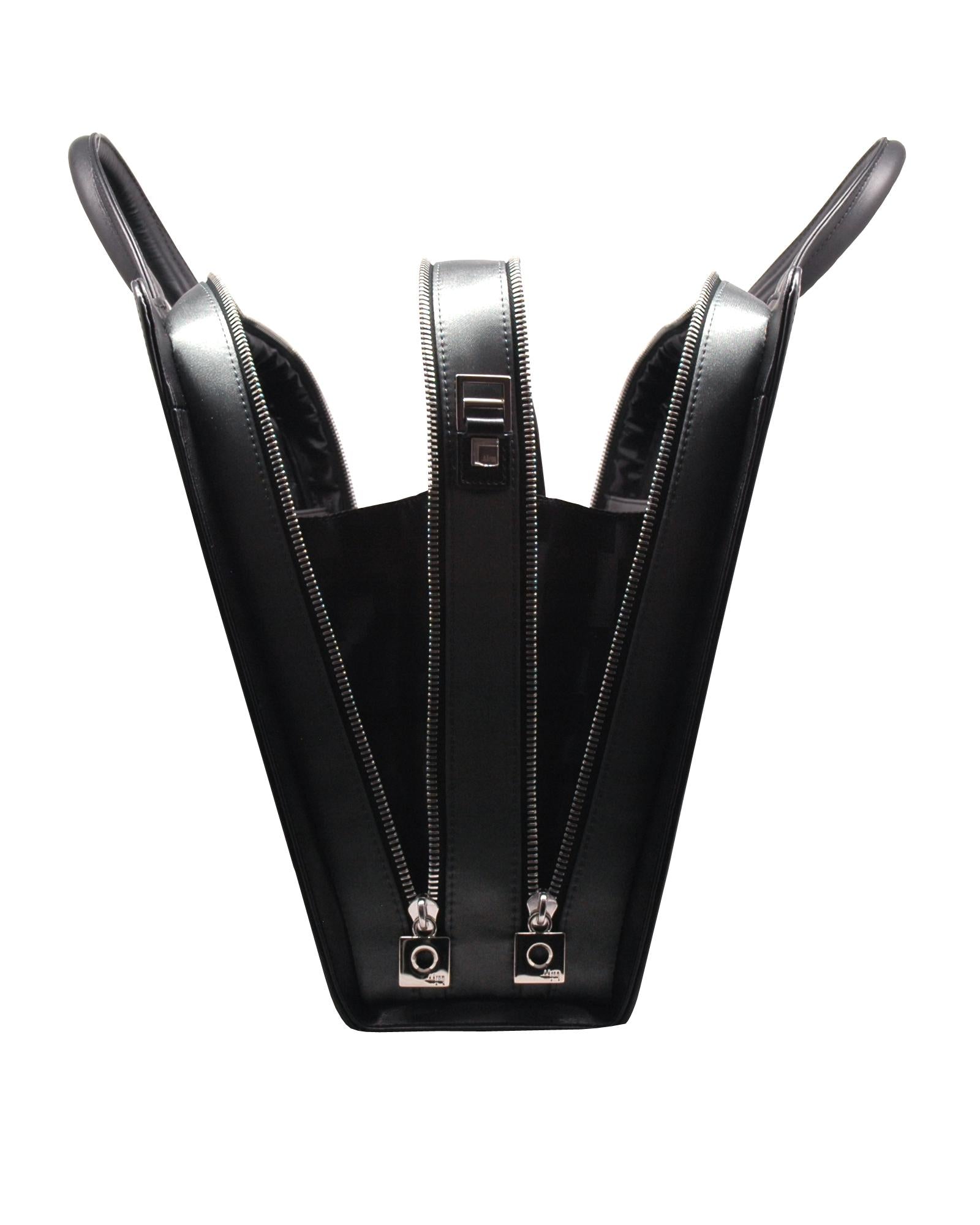 Aaron Irvin Double Zip Microfiber Bag