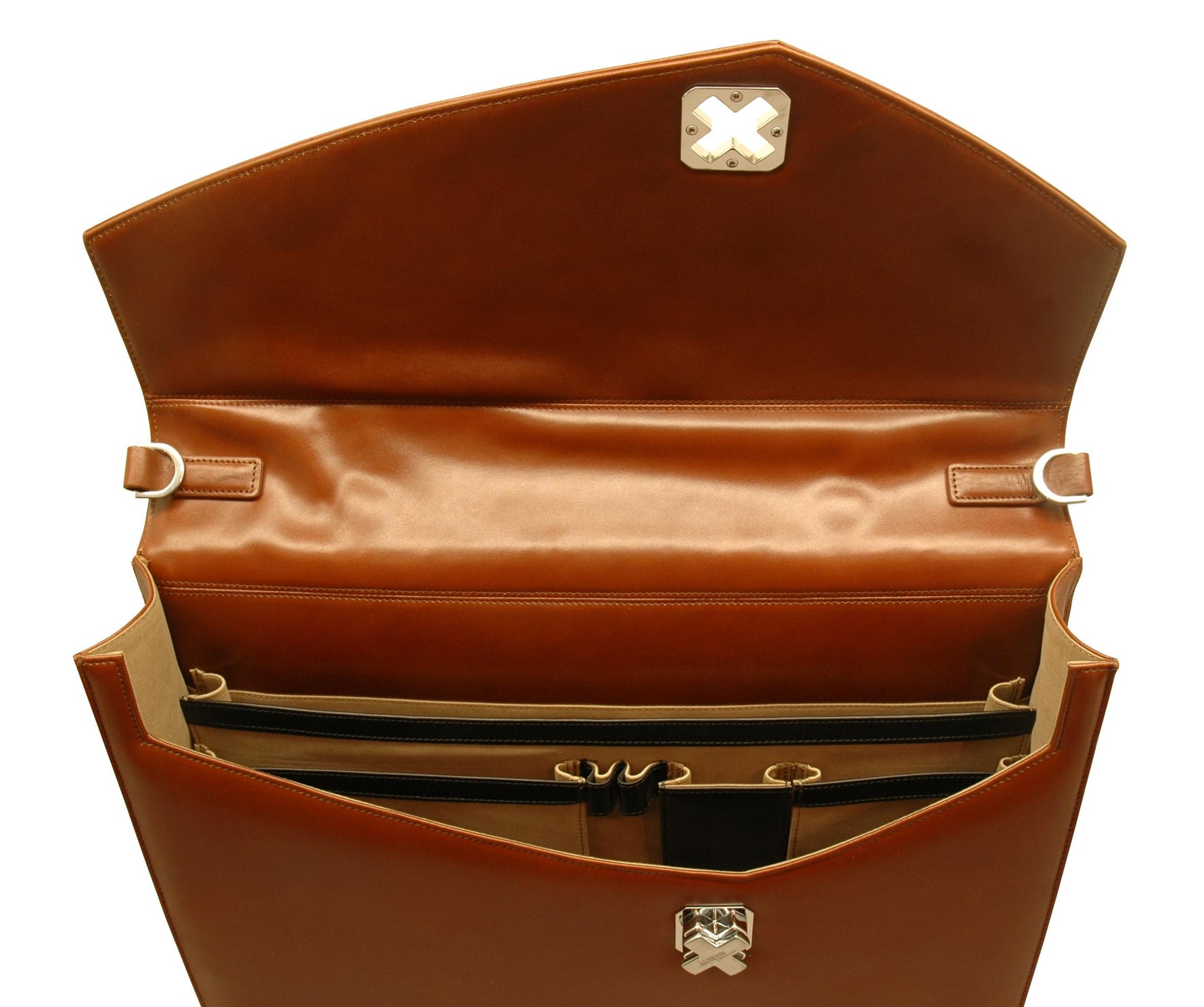 Aaron Irvin Single Gusset Flap Briefcase