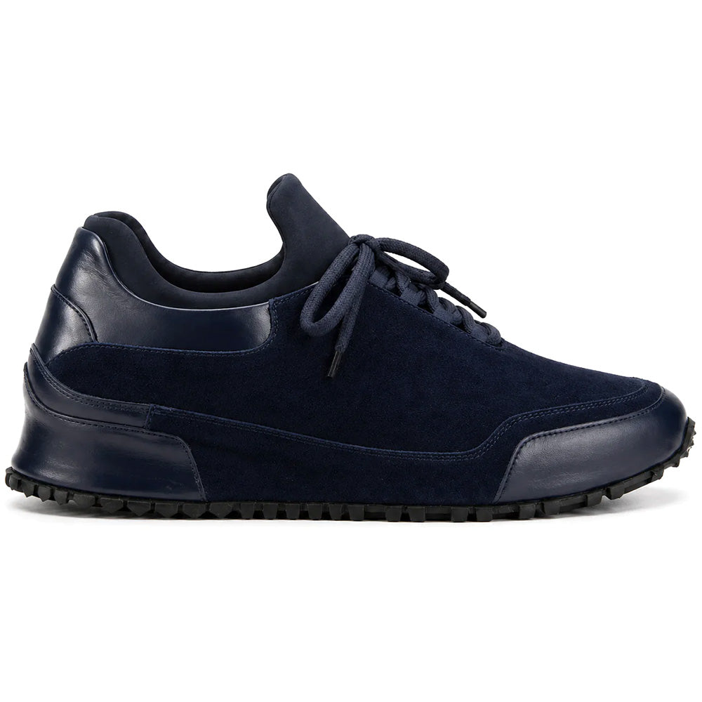 Vinci Leather The Hudson Suede Sneaker Navy