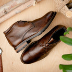 TB Phelps Acadia Deerskin Boots Chestnut