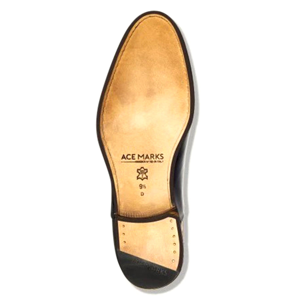 Ace Marks Carlo Wholecut Oxford Plain Toe Black Antique