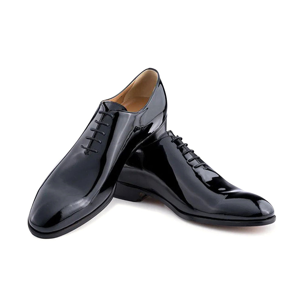 Ace Marks Carlo Wholecut Oxford Plain Toe Black Patent