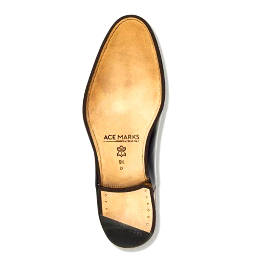 Ace Marks Carlo Wholecut Oxford Plain Toe Black Patent
