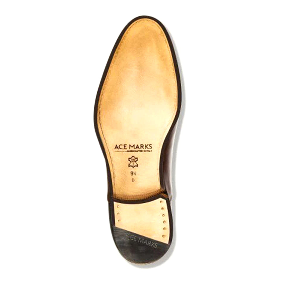 Ace Marks Carlo Wholecut Oxford Plain Toe Brown Antique