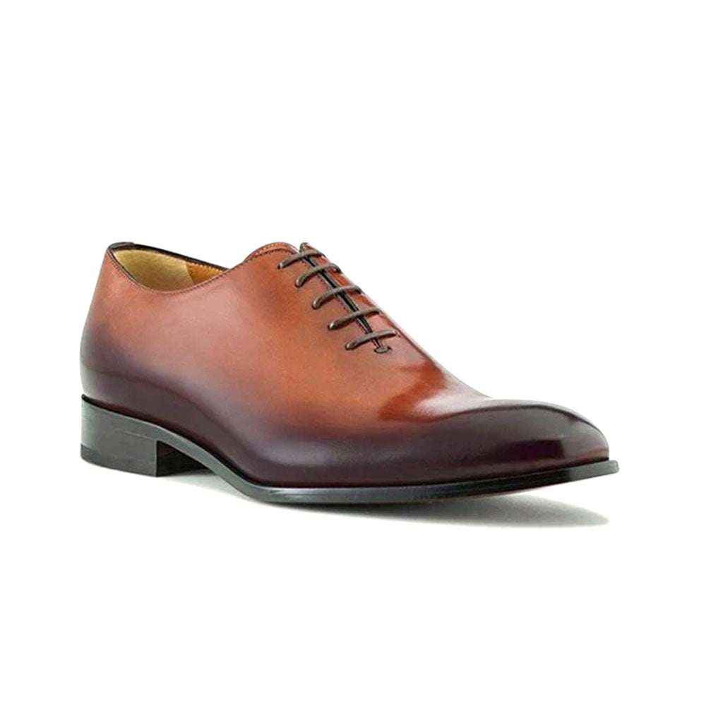 Ace Marks Carlo Wholecut Oxford Plain Toe Cognac Tramonto Patina
