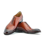 Ace Marks Carlo Wholecut Oxford Plain Toe Cognac Tramonto Patina