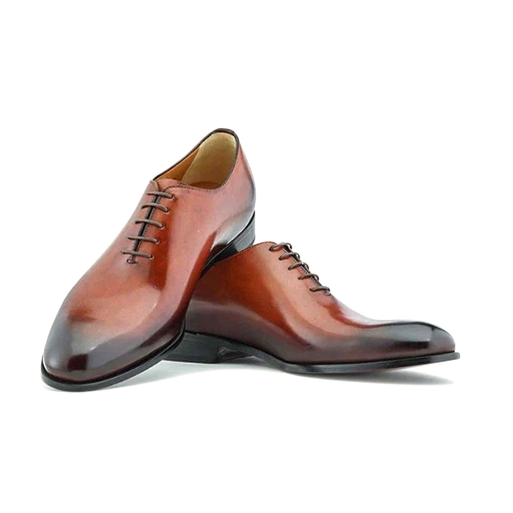 Ace Marks Carlo Wholecut Oxford Plain Toe Cognac Tramonto Patina