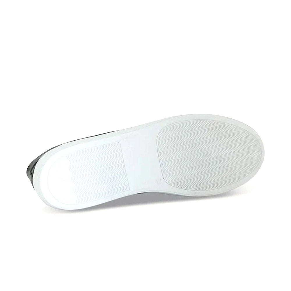 Ace Marks Duke Dress Sneakers In Black With White Outsole