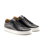 Ace Marks Duke Dress Sneakers In Black With White Outsole