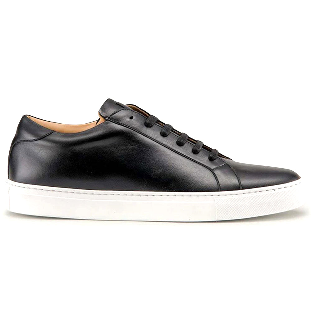 Ace Marks Duke Dress Sneakers In Black With White Outsole