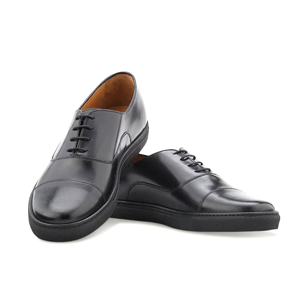 Ace Marks Filipo Cap Toe Oxford Sneaker In Black Antique