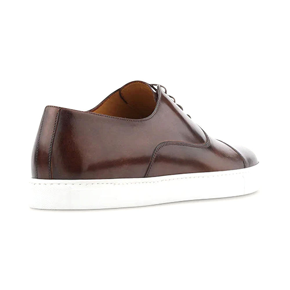 Ace Marks Filipo Cap Toe Oxford Sneaker In Brown Antique