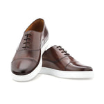 Ace Marks Filipo Cap Toe Oxford Sneaker In Brown Antique