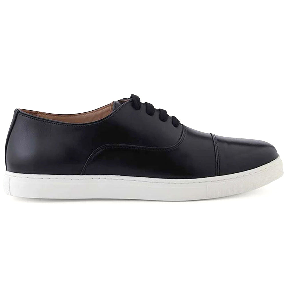 Ace Marks Filipo II Cap Toe Oxford Sneaker In Black