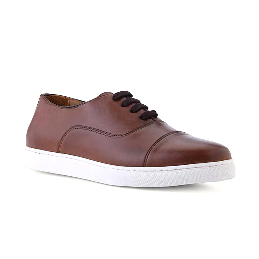 Ace Marks Filipo II Cap Toe Oxford Sneaker In Brown
