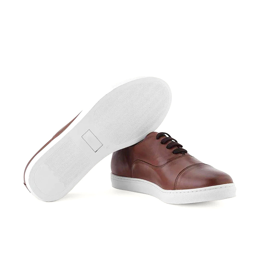 Ace Marks Filipo II Cap Toe Oxford Sneaker In Brown