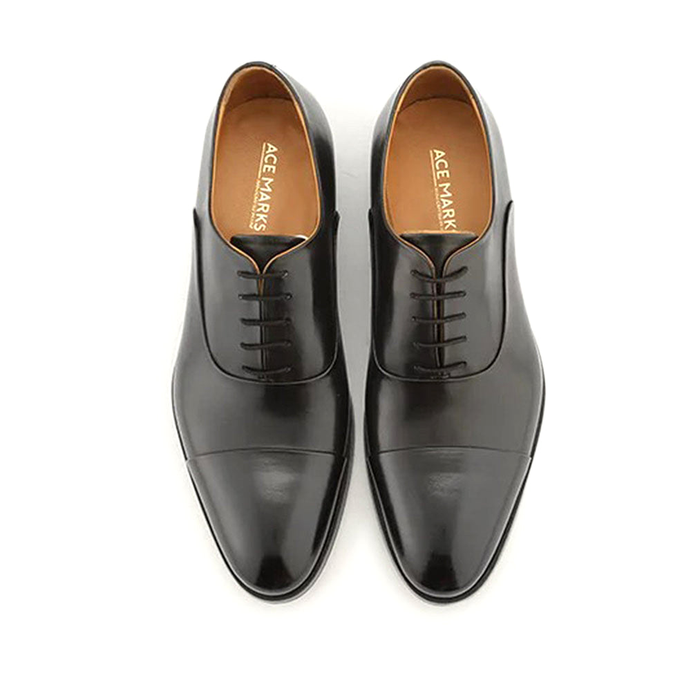 Ace Marks Griffin Cap Toe Oxford Black Antique