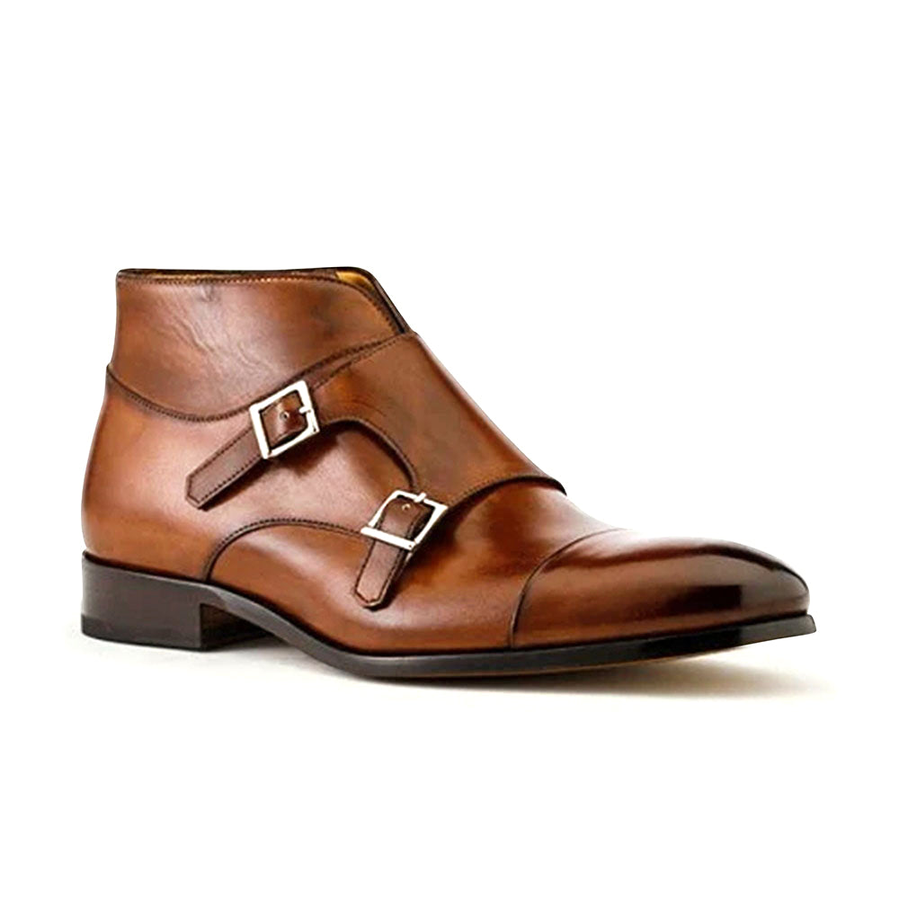 Ace Marks James Monkstrap Boot In Brown
