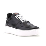 Ace Marks Kody Lightweight Travel Sneaker in Black Leather