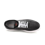 Ace Marks Kody Lightweight Travel Sneaker in Black Leather
