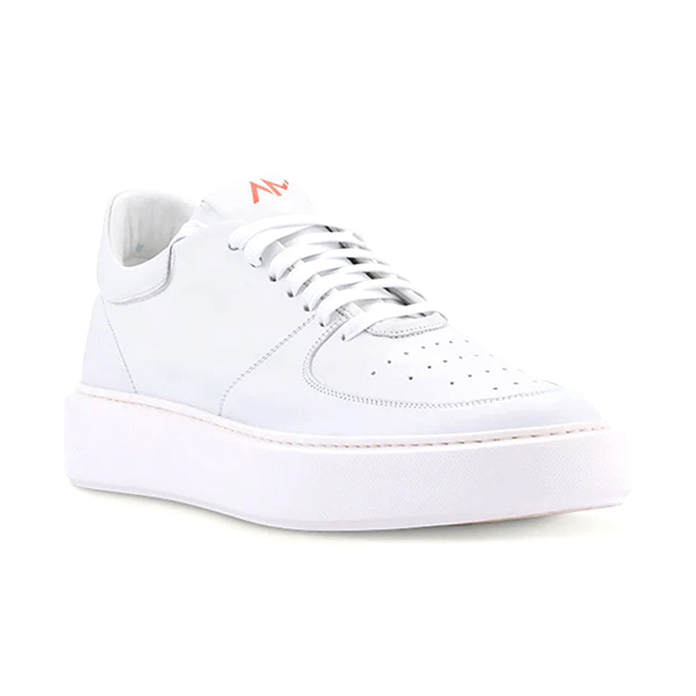Ace Marks Kody Lightweight Travel Sneaker in Ice White Leather