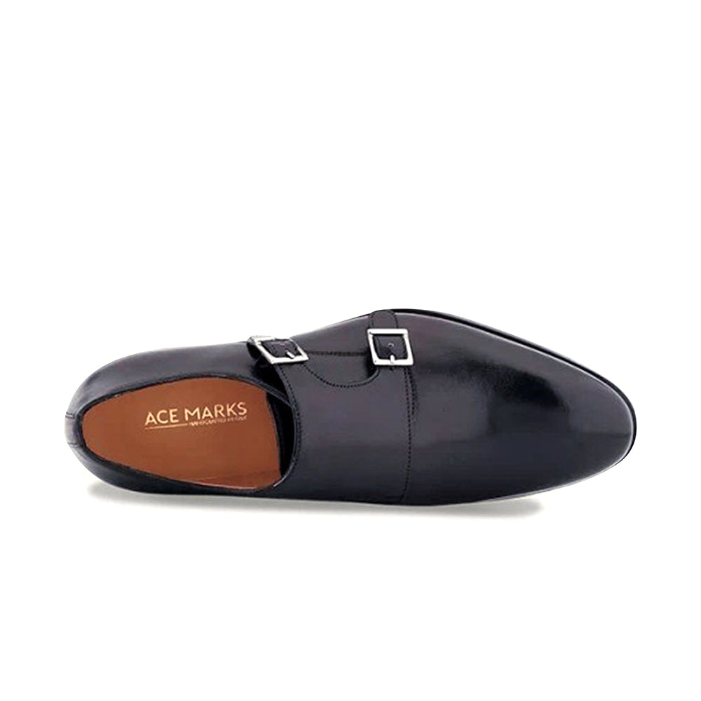 Ace Marks Kurt Monkstrap Black Antique