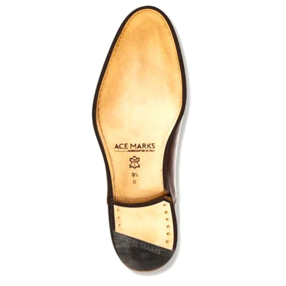 Ace Marks Louis Plain Toe Blucher Brown Antique