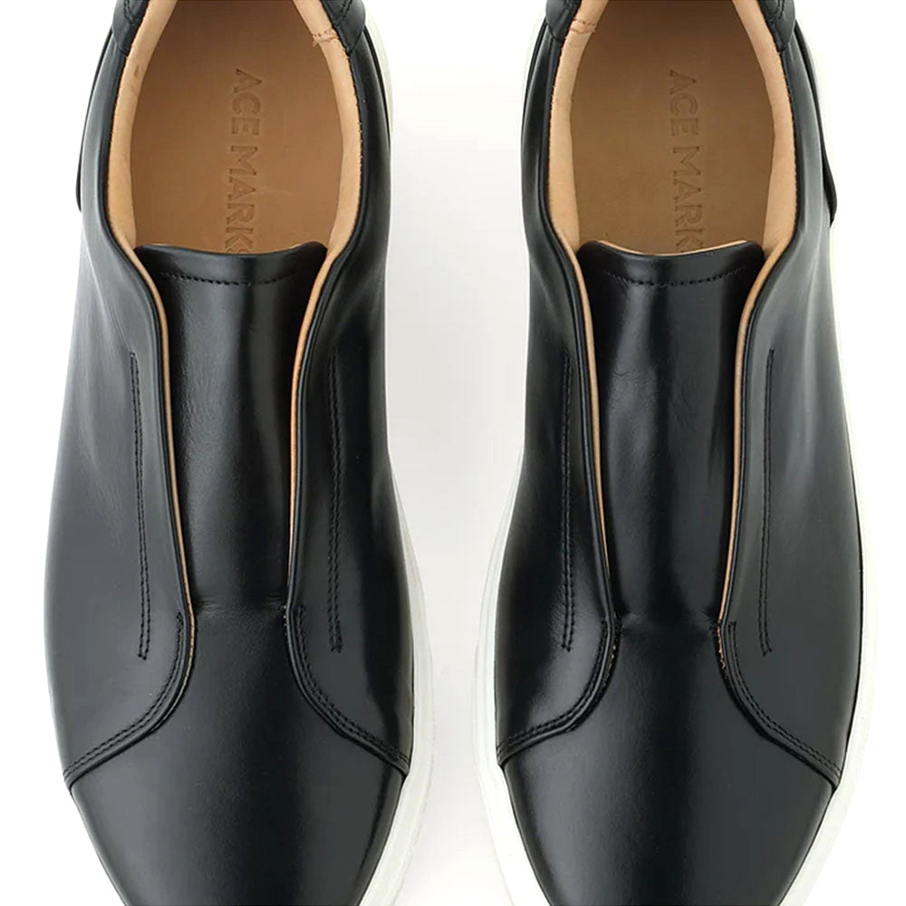 Ace Marks Misto Slip-On Sneaker In Black Leather