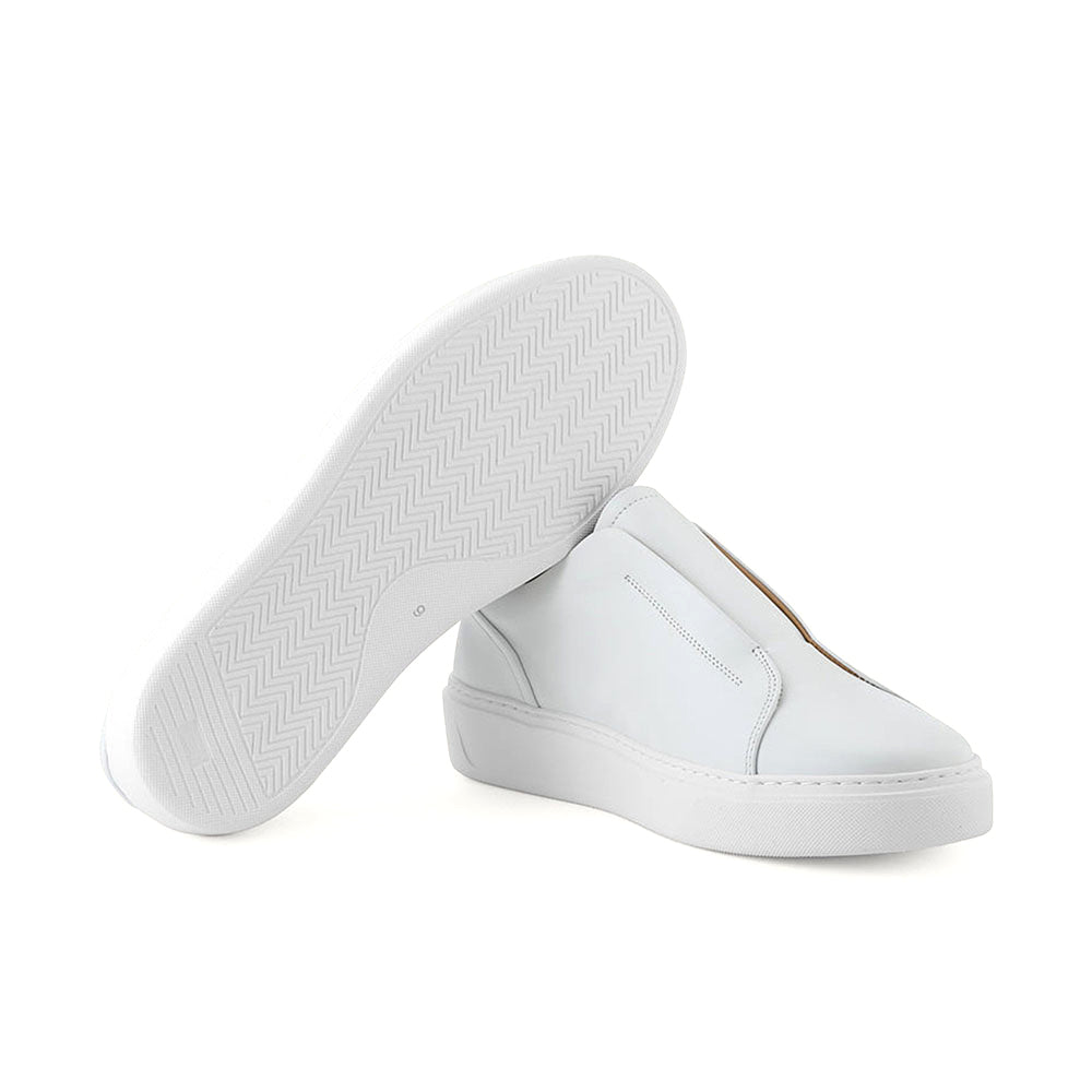 Ace Marks Misto Slip-On Sneaker In White Leather