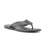 Ace Marks Oceanio Thong Sandals In Black Leather