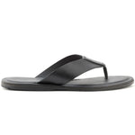 Ace Marks Oceanio Thong Sandals In Black Leather