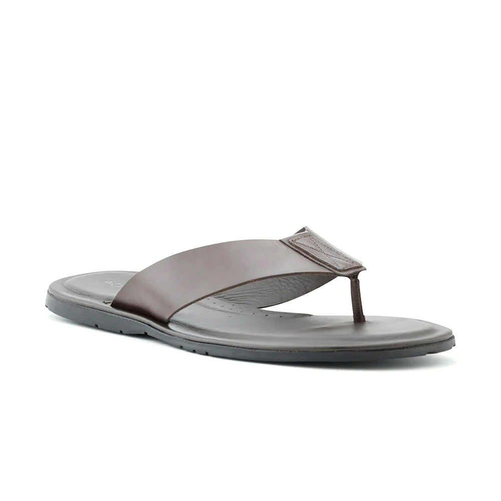 Ace Marks Oceanio Thong Sandals In Brown Leather